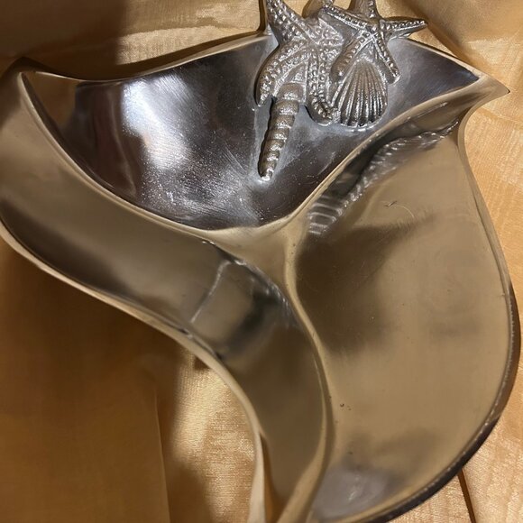 Rare Vintage Sliver bowl with shells, starfish 12in - Picture 2 of 5